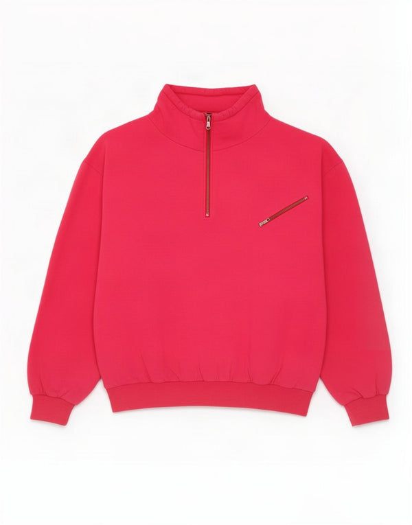 Damska bluza oversize w stylu vintage, UK 14, średnia różowa bawełna