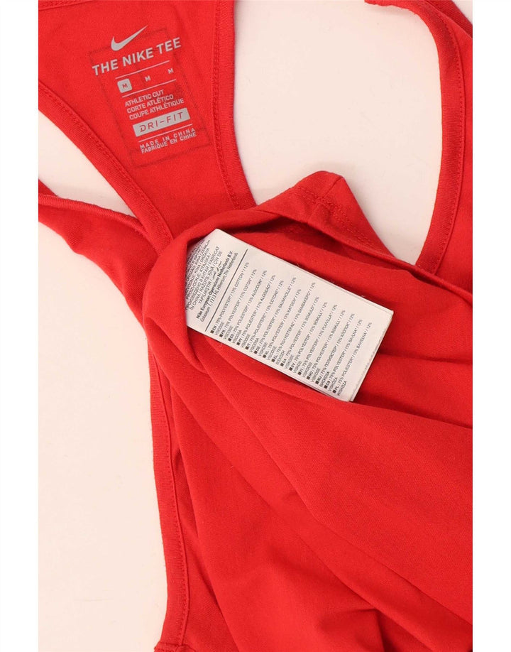 Damska kamizelka Nike Dri Fit Top UK 12, średni czerwony poliester