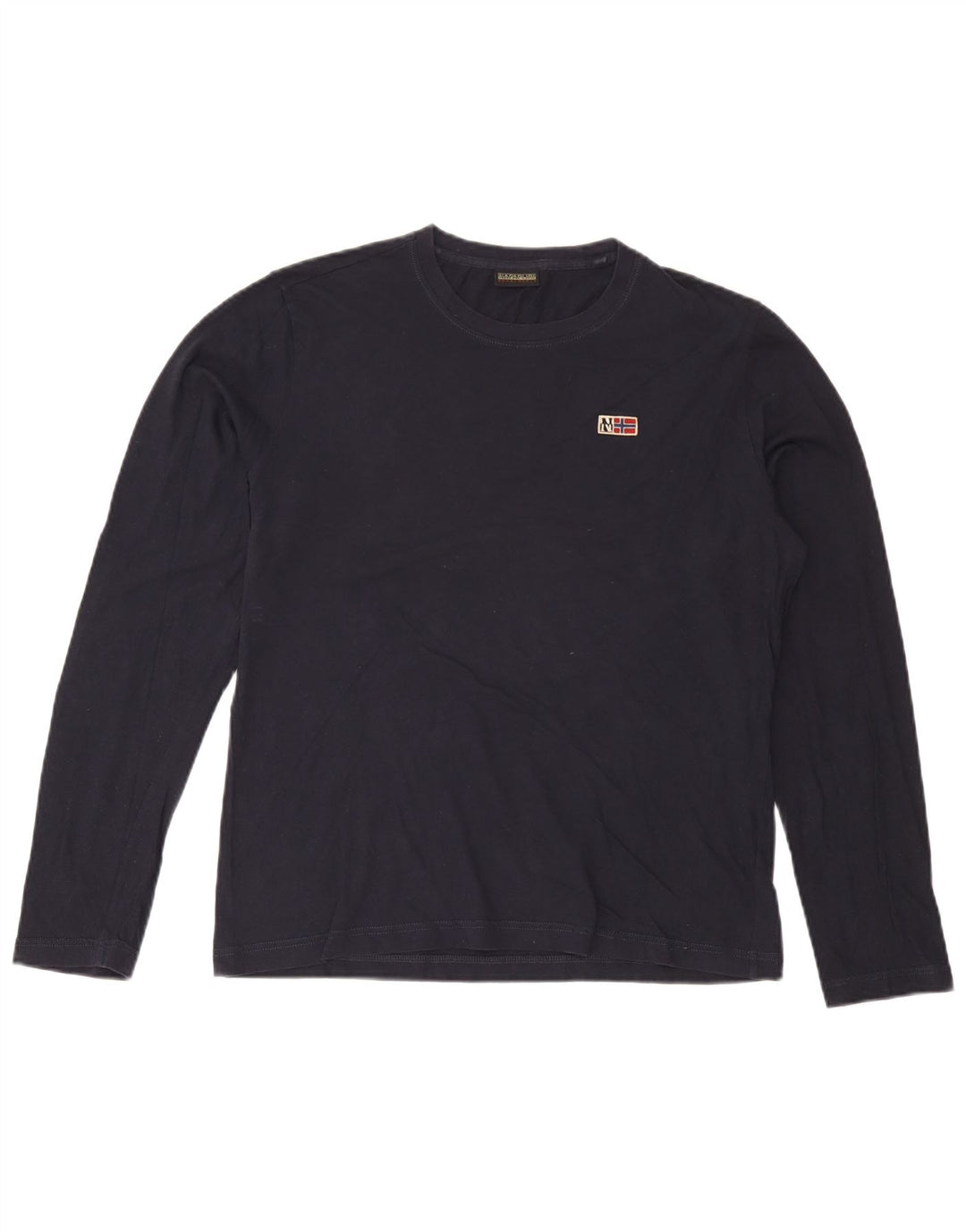 Męski top z długim rękawem Napapijri, duży, granatowy