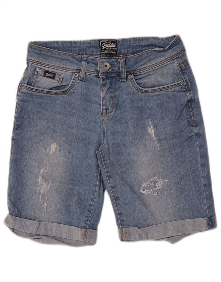 Damskie spodenki jeansowe Superdry w trudnej sytuacji W26, małe niebieskie