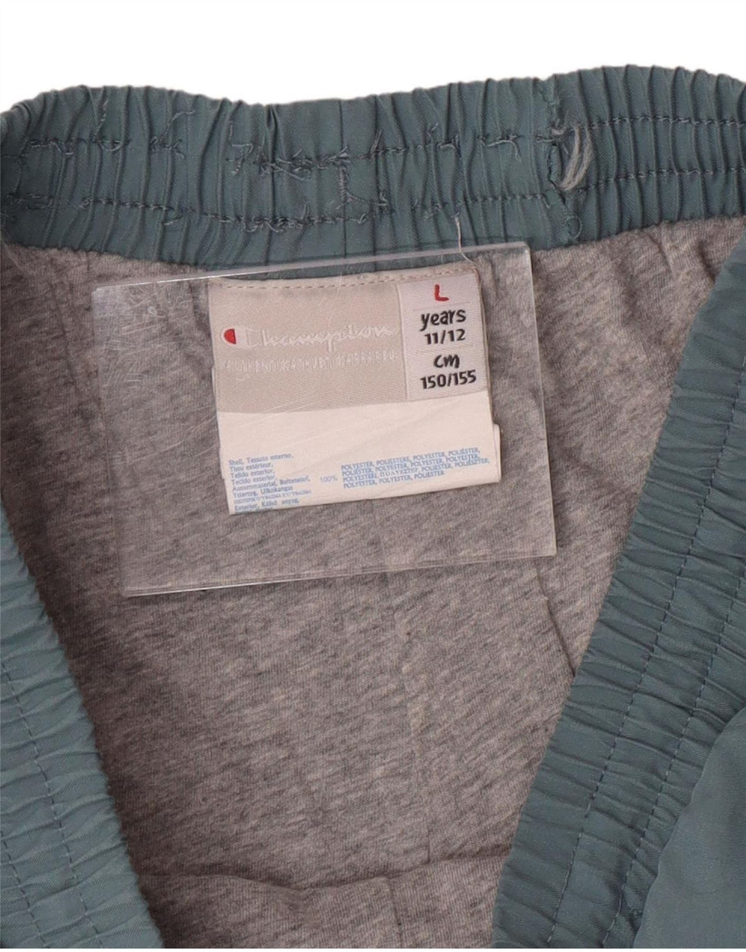 CHAMPION Boys Tracksuit Trousers Joggers 11-12 Years Large  Grey Polyester