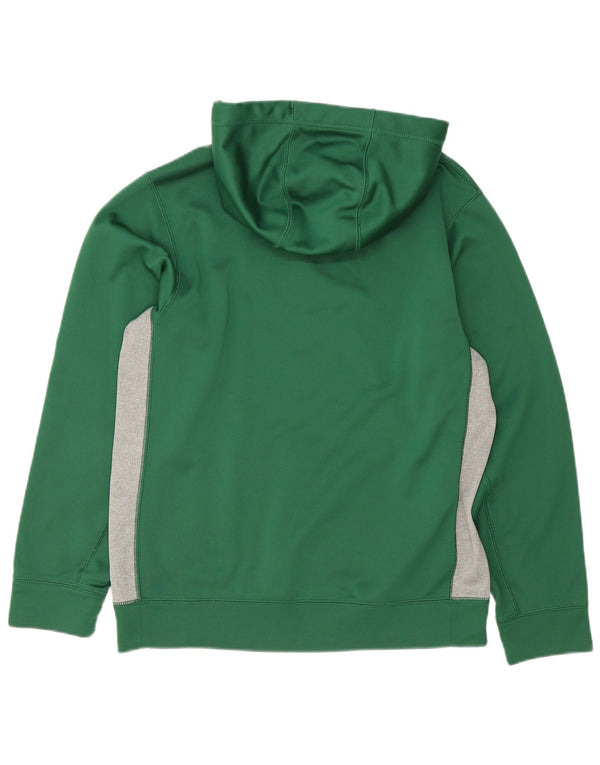 Nike Mens Therma-Fit Hoodie Jumper Small Green Colourblock Polyester