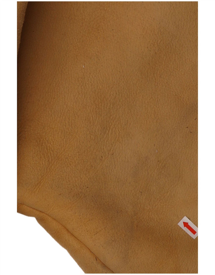 Vintage damski płaszcz z owczej skóry IT 46, duży beżowy płaszcz z owczej skóry