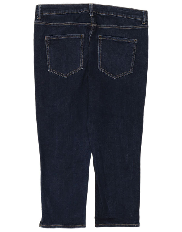 Marks & Spencer Womens Capri Skinny Jeans UK 16 Large W34 L21 Navy Blue