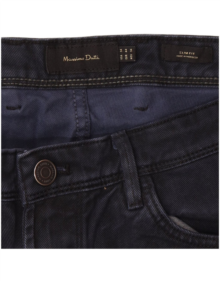 Jeansy męskie Massimo Dutti EU 44 Large W34 L30 Granatowe