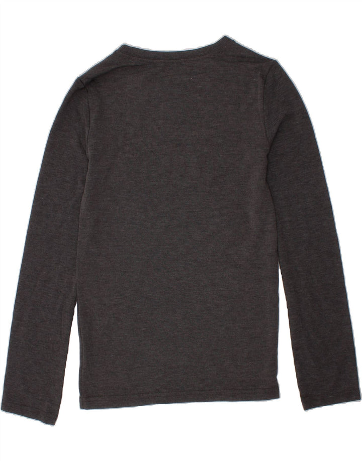 RUSSELL ATHLETIC Girls Top Long Sleeve 10-11 Years Large  Grey Polyester Vintage Russell Athletic and Second-Hand Russell Athletic from Messina Hembry 