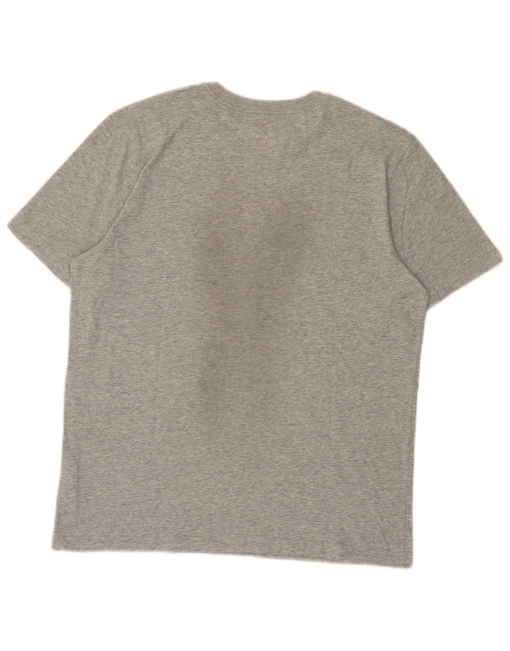 Męski T-shirt Nike Dri Fit z grafiką, średnioszary, bawełniany nakrapiany