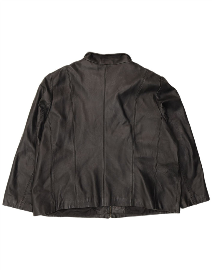 Kurtka skórzana damska Colebrook UK 22 3XL Czarna skóra