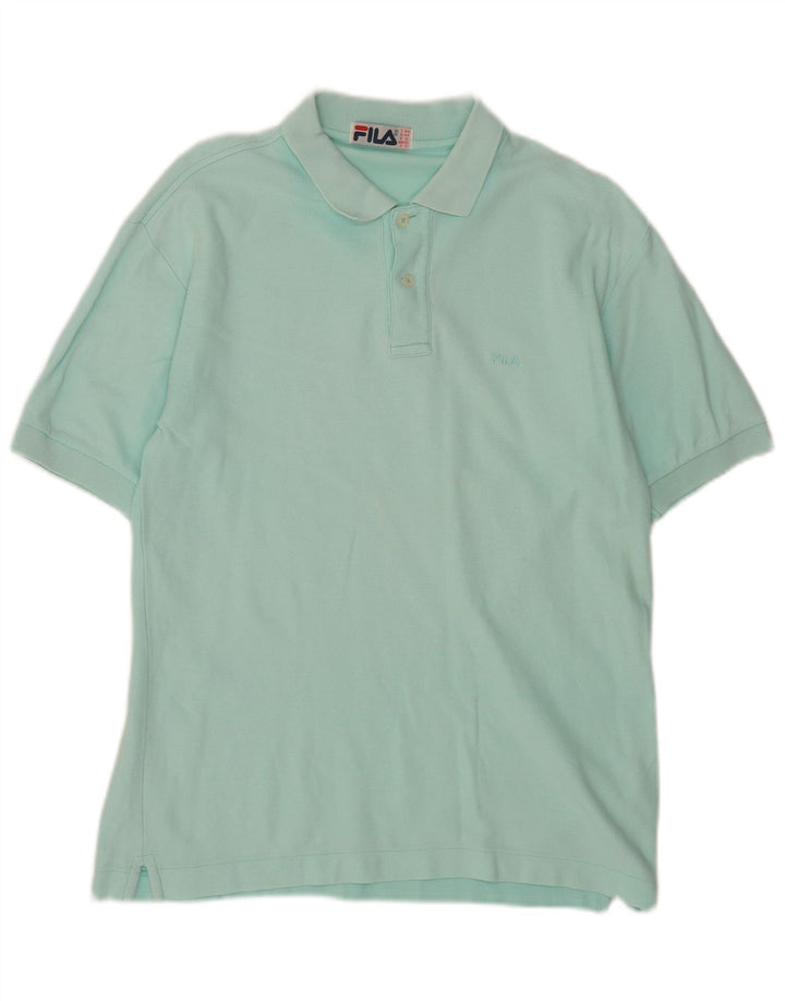Męska koszulka polo Fila XS, turkusowa, bawełniana