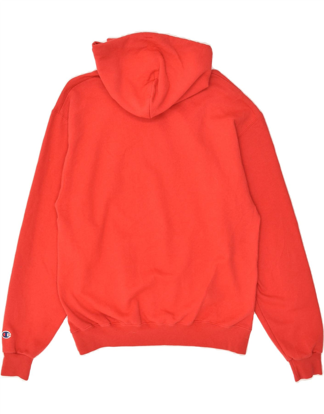 CHAMPION Mens Graphic Hoodie Jumper Medium Red Cotton Vintage Champion and Second-Hand Champion from Messina Hembry 