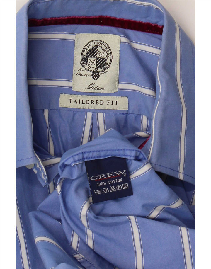 Crew Clothing Męska koszula o dopasowanym kroju, bawełniana w średnie niebieskie paski