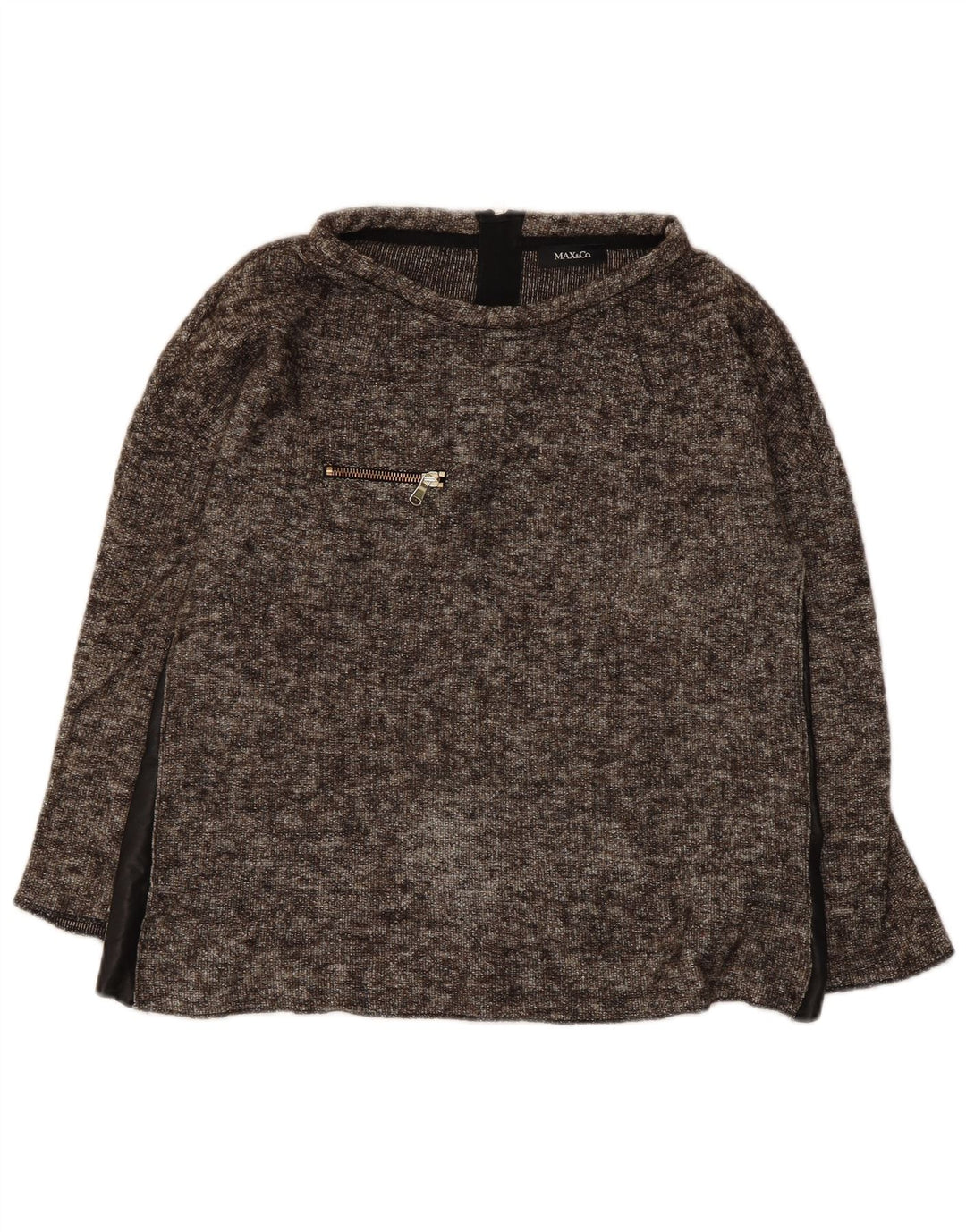 Top damski Max & Co. z długim rękawem UK 12, średni brąz, nakrapiane