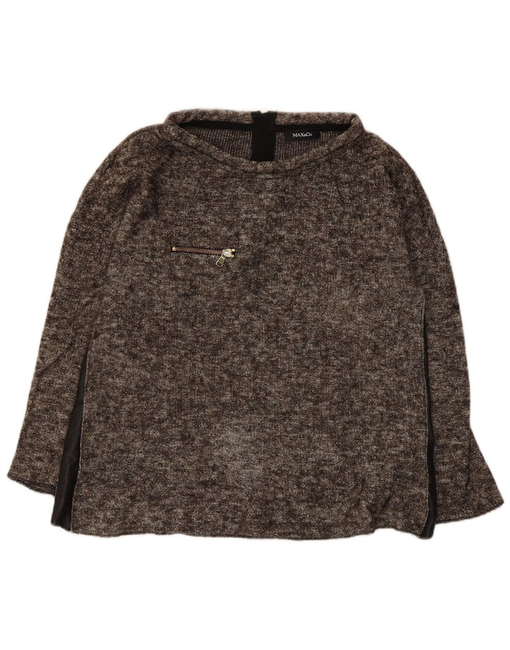 Top damski Max & Co. z długim rękawem UK 12, średni brąz, nakrapiane