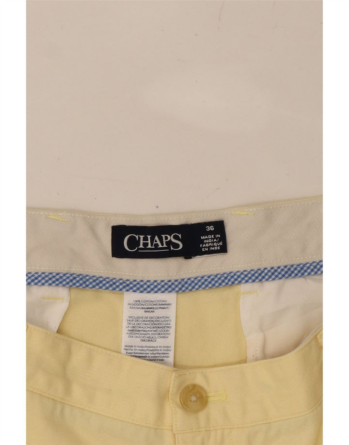 CHAPS Mens Pegged Chino Shorts W36 Large Yellow Cotton Vintage Chaps and Second-Hand Chaps from Messina Hembry 
