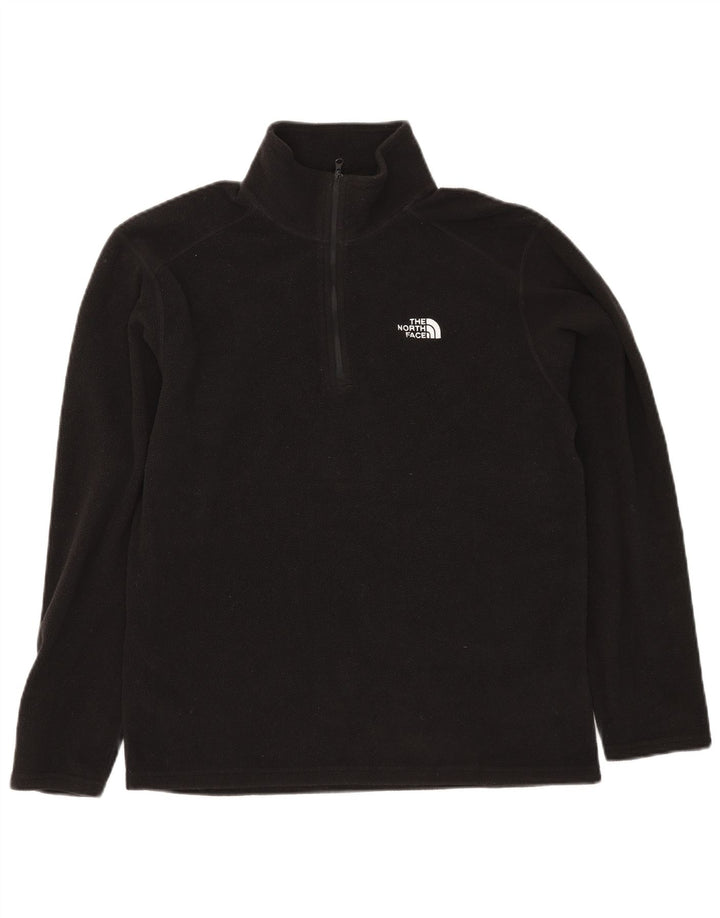 Męski sweter polarowy The North Face z zamkiem błyskawicznym, mały, czarny, poliestrowy
