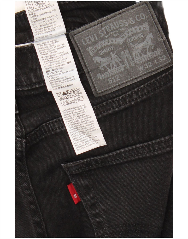 Męskie jeansy LEVI'S 512 Slim Tapered W32 L32 Czarna bawełna