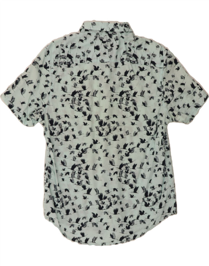 PENGUIN Mens Heritage Abstract Pattern Short Sleeve Shirt Medium Blue Vintage Penguin and Second-Hand Penguin from Messina Hembry 