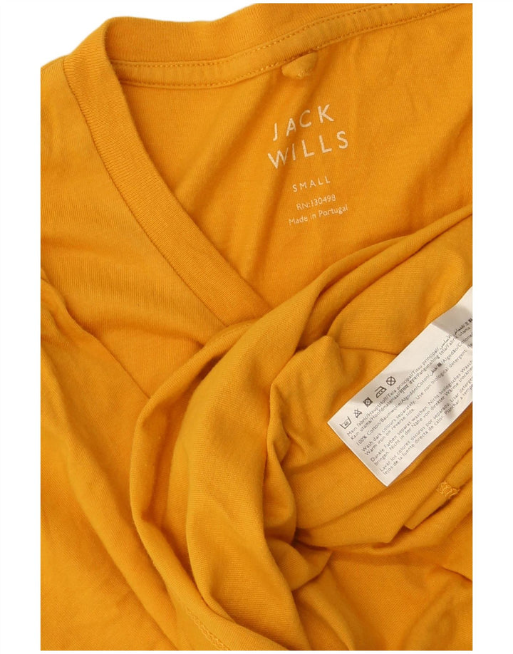 T-shirt męski JACK WILLS, mały, żółty, bawełniany