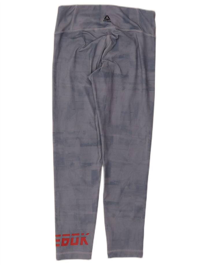 Damskie legginsy Reebok Graphic Crop UK 8/10, małe, niebieskie, poliestrowe