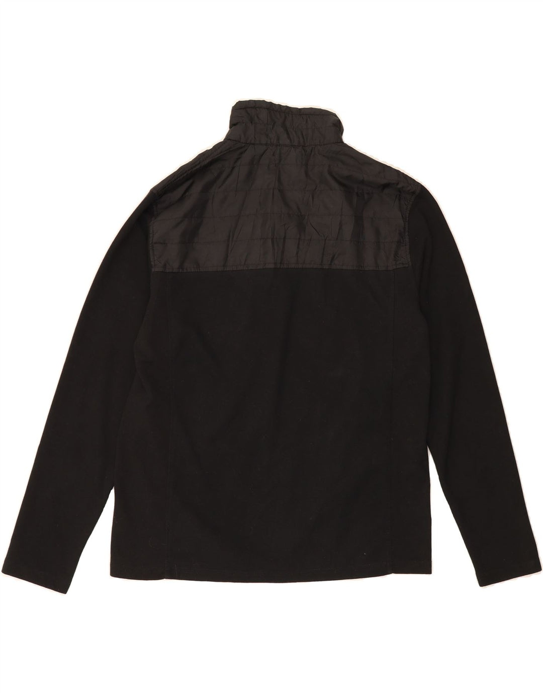 EDDIE BAUER Mens Zip Neck Pullover Tracksuit Top Medium Black Colourblock Vintage Eddie Bauer and Second-Hand Eddie Bauer from Messina Hembry 