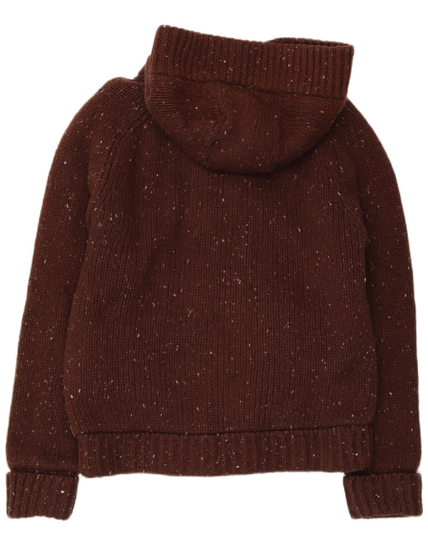 Męska kurtka bomber z kapturem i dzianiną Timberland UK 40, duża, brązowa, nakrapiana wełna