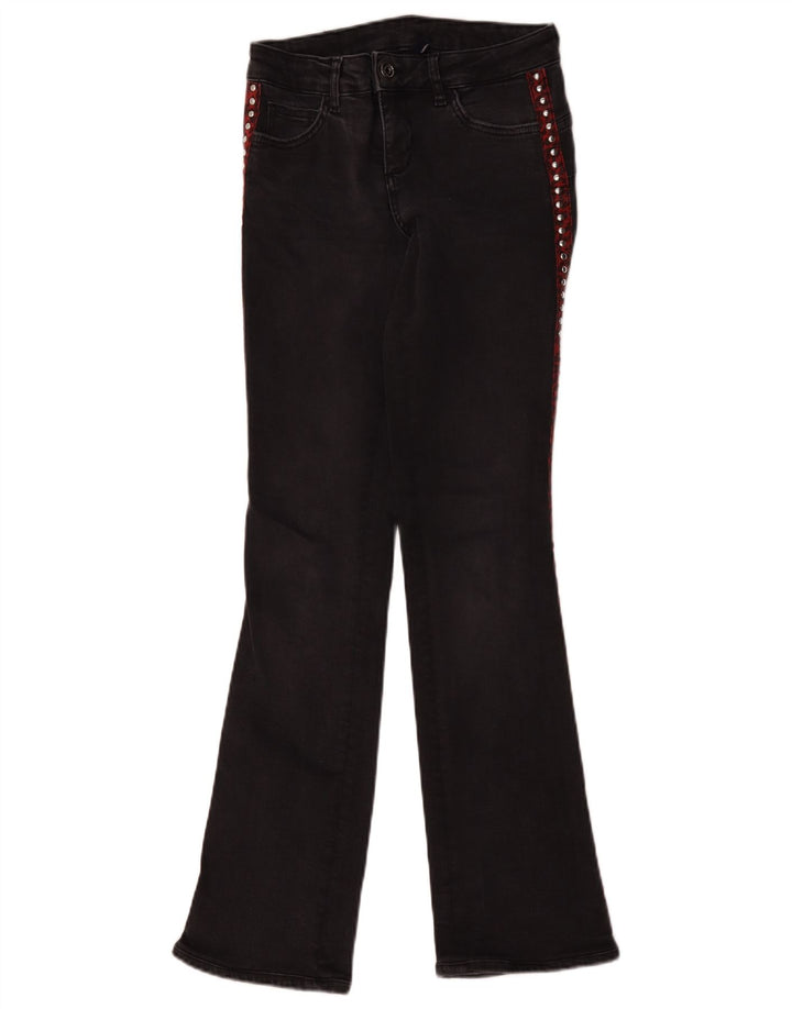 Damskie jeansy Bootcut Liu Jo W26 L31 Czarne bawełniane