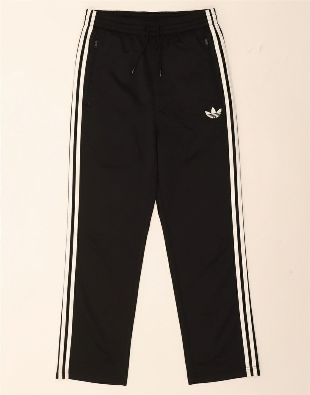 Męskie spodnie dresowe Adidas, małe, czarne, poliestrowe