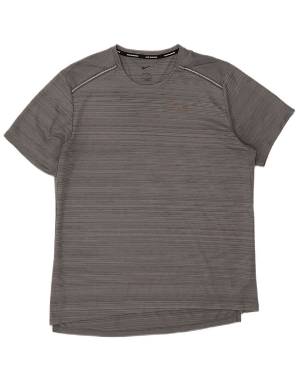 Męski T-shirt Nike Dri Fit, duży, szary, poliestrowy