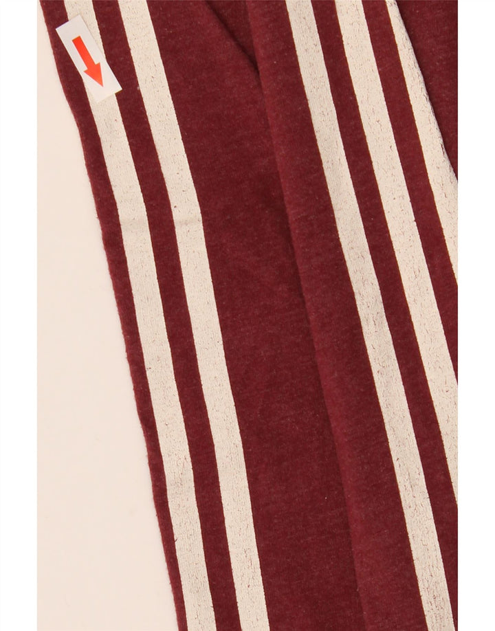 Męska koszulka Adidas z długim rękawem, średnia, bordowa, bawełniana
