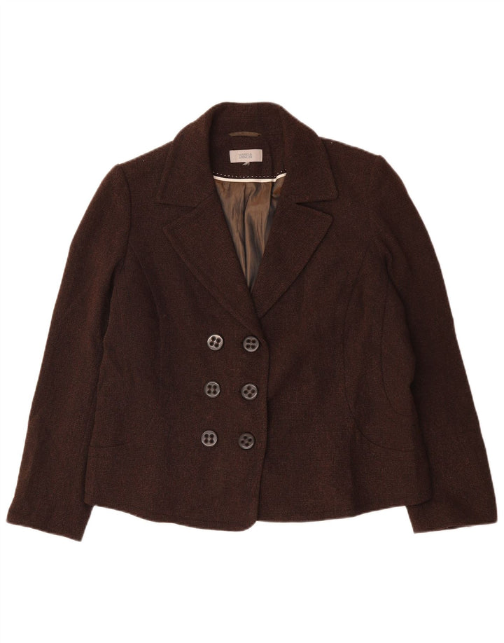 Damska marynarka Marks & Spencer UK 16, duża, brązowa, poliester