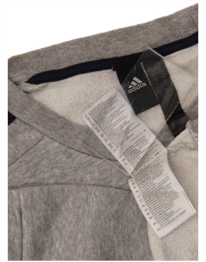 Bluza męska Adidas, średnia szara bawełna