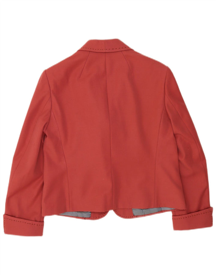 Vintage damska marynarka zapinana na 2 guziki UK 14, średni róż