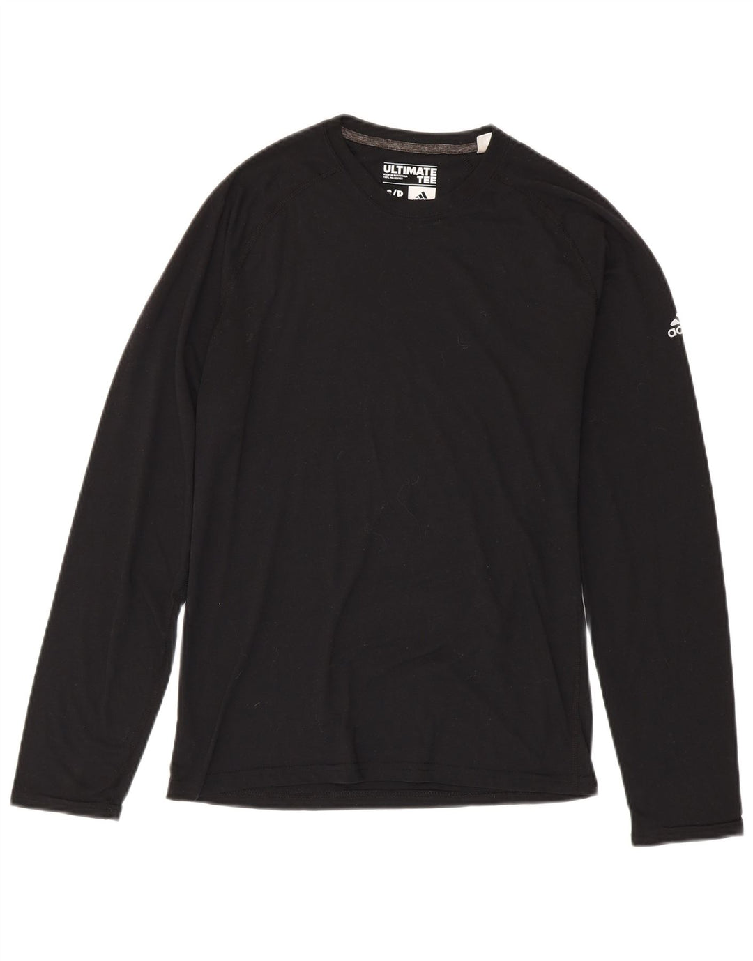 ADIDAS Mens Climalite Top Long Sleeve Small Black Polyester