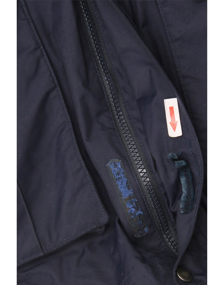 JACK WOLFSKIN Chłopięcy płaszcz wiatrówka z kapturem 15-16 lat Granatowy poliamid