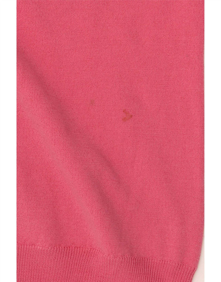 Sweter damski Fred Perry z dekoltem w kształcie litery V, UK 12, średni róż