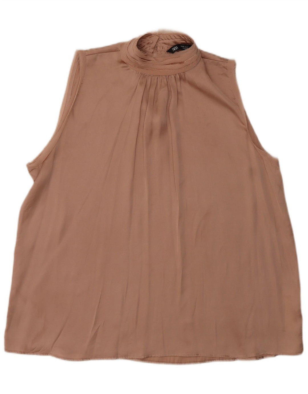 Damska bluzka bez rękawów ZARA UK 12, średni różowy poliester