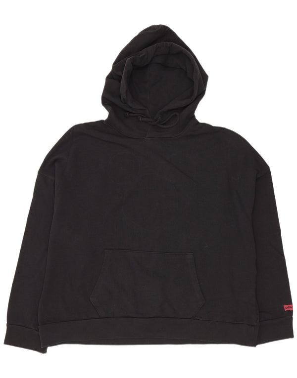 Męski sweter oversize z kapturem Levi's, mały, czarny, bawełniany
