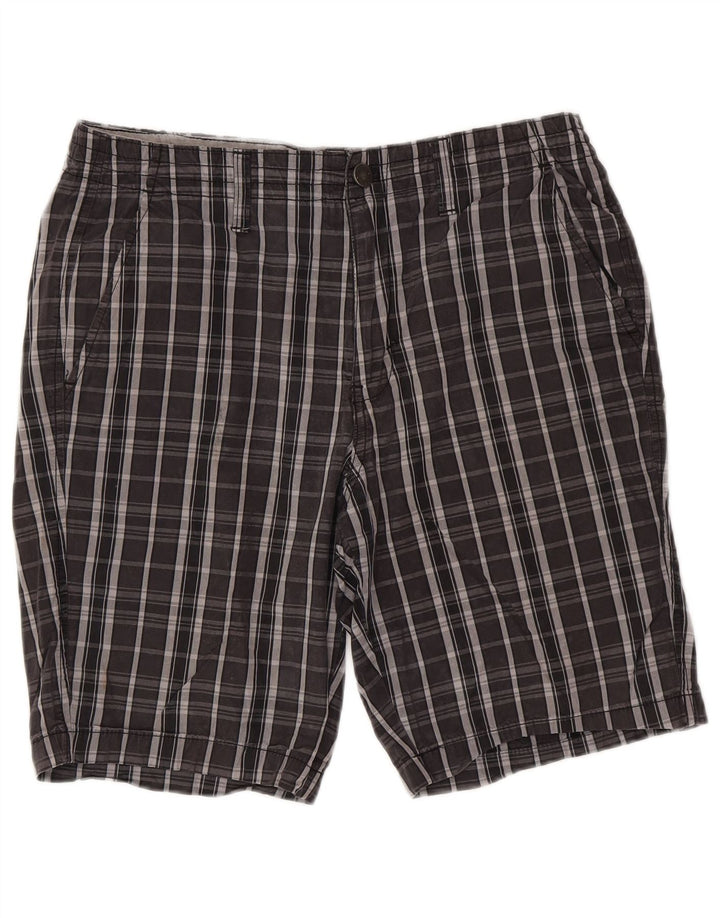 Męskie spodenki chino CALVIN KLEIN W32, bawełniana średnia czarna krata
