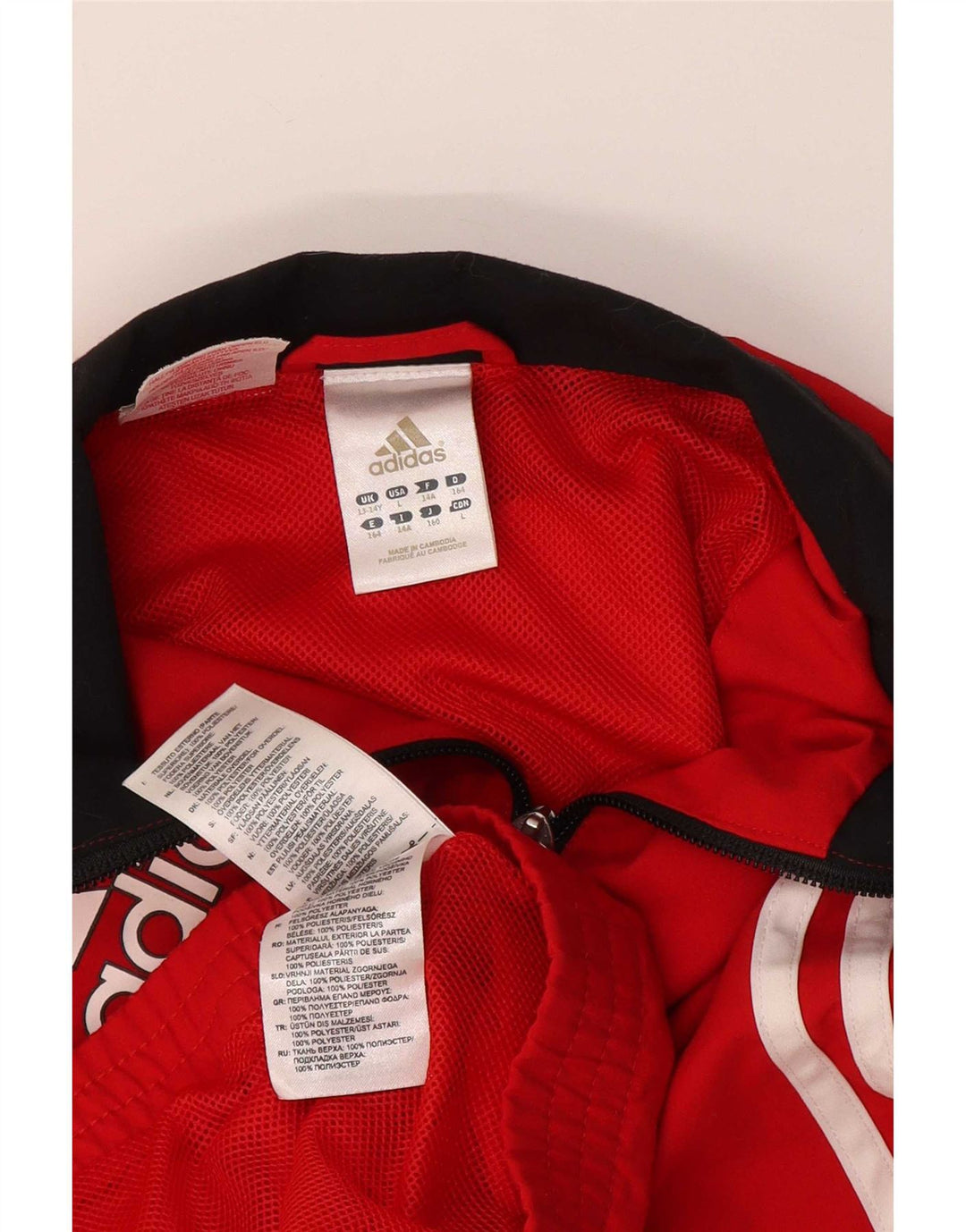 Chłopięca bluza dresowa Adidas z grafiką 13-14 lat, czerwona, poliester