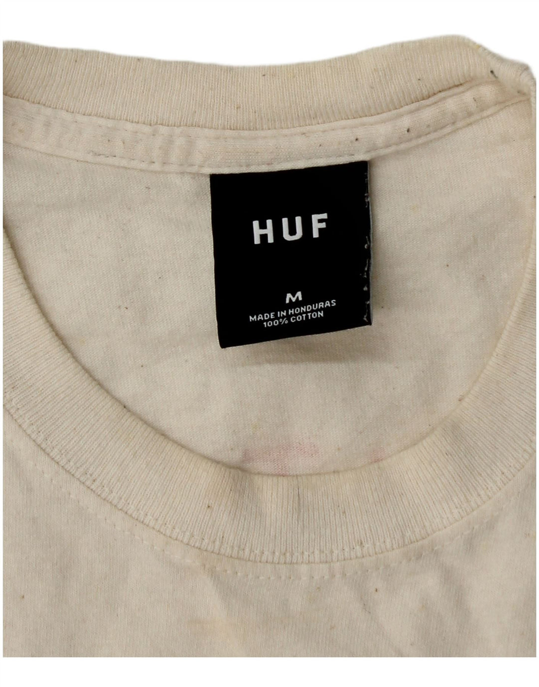 Męska koszulka z grafiką HUF, średnia biała bawełna