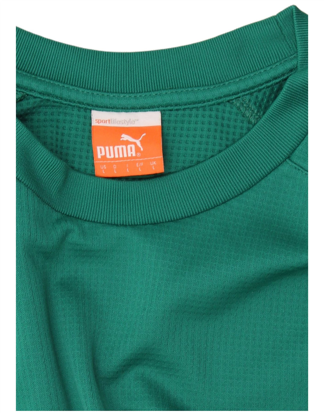 Męski sweter dresowy PUMA, duży, zielony poliester z blokami kolorów