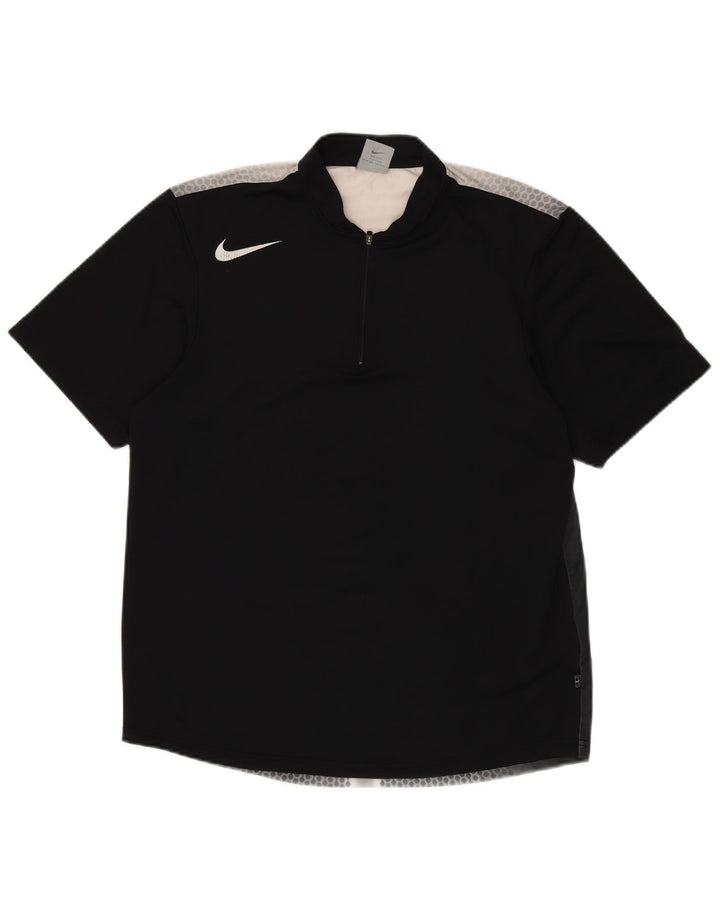 Męski T-shirt NIKE Dri Fit UK 39/41 Średni czarny poliester w cętki