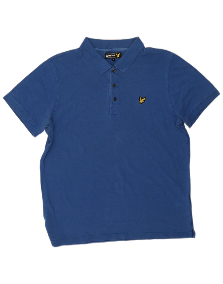 Męska koszulka polo Lyle & Scott XL, niebieska, bawełniana