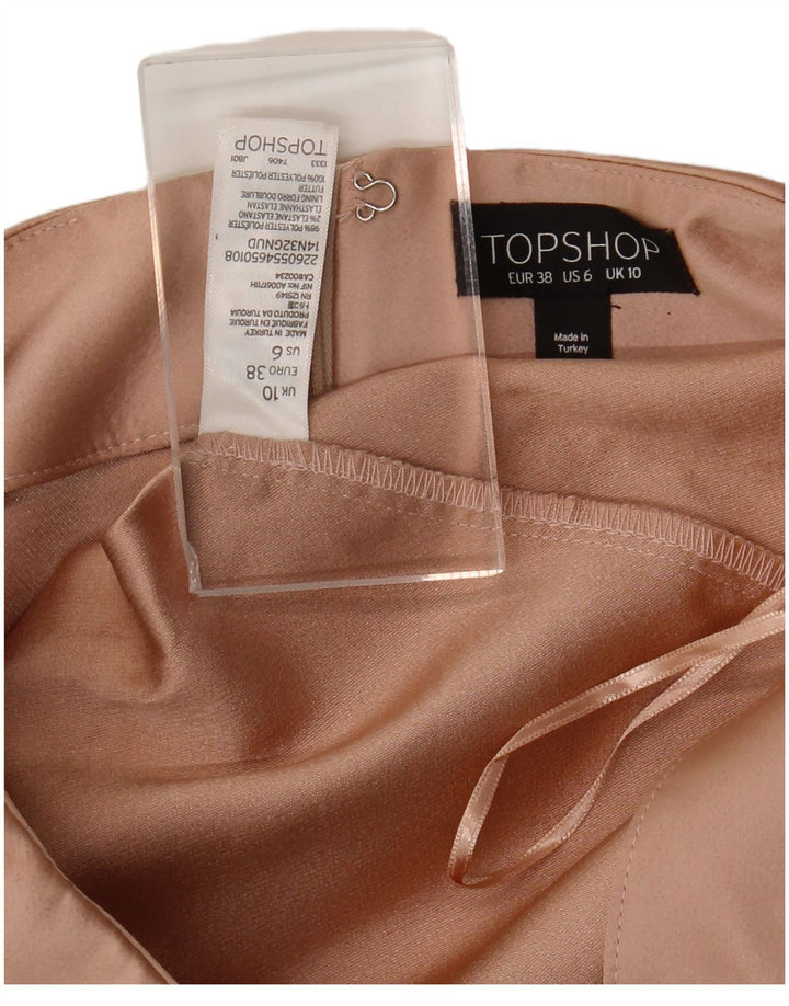 Topshop Damskie spodnie Hot UK 10 Small W28 Różowy poliester