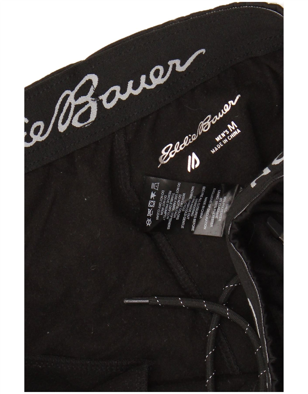 Męskie spodnie dresowe EDDIE BAUER Joggery, średni czarny poliester