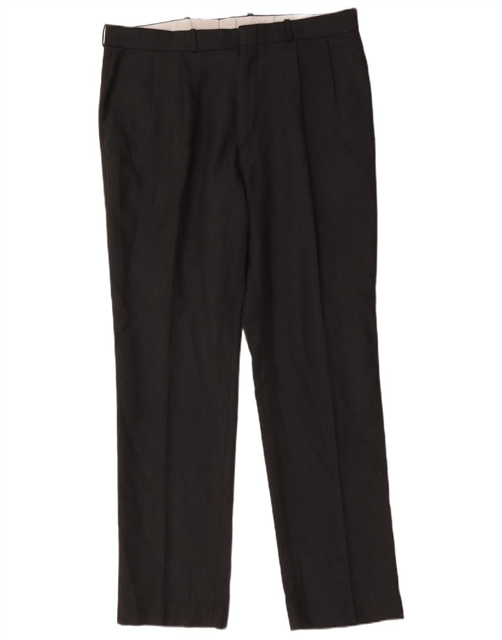 Męskie spodnie chino Farah Straight Pegged W36 L32 Szary poliester