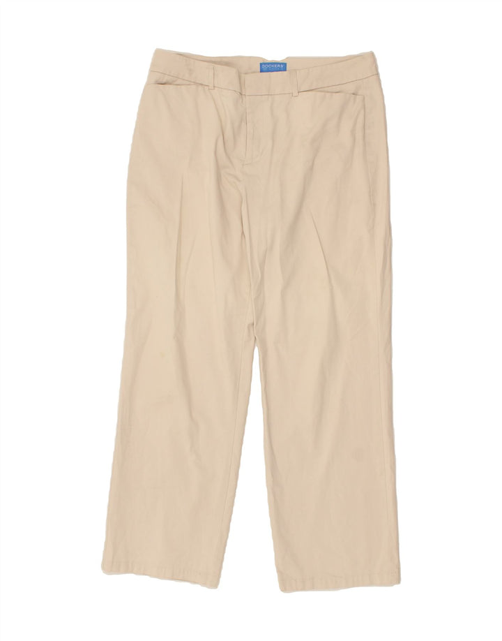 DOCKERS Womens Straight Casual Trousers W36 L30 Beige Vintage Dockers and Second-Hand Dockers from Messina Hembry 