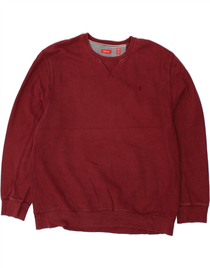 IZOD Mens Sweatshirt Jumper XL Maroon Vintage Izod and Second-Hand Izod from Messina Hembry 