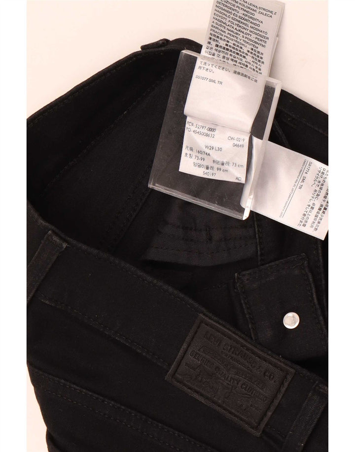 Damskie jeansy Levi's Skinny W29 L30 Czarna bawełna