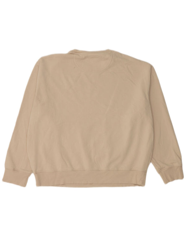 Marks & Spencer Damski sweter o swobodnym kroju, UK 18 XL, beżowy, bawełniany